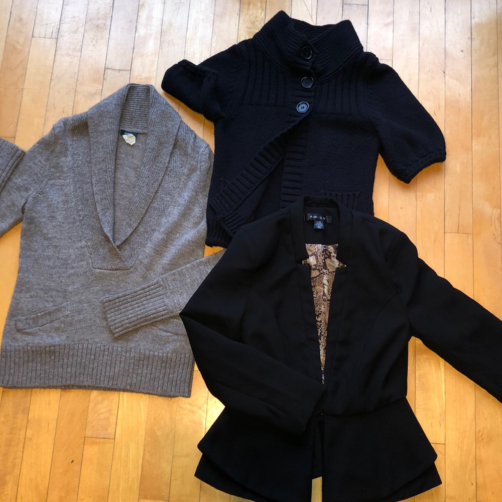 7 piece bundle small/extra small sweaters/jacket - Picture 2 of 8